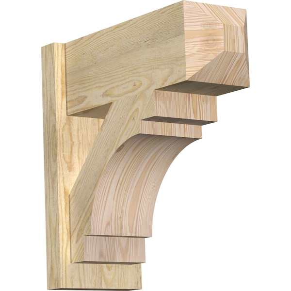 Ekena Millwork Merced Rough Sawn Craftsman Outlooker, Douglas Fir, 8"W x 20"D x 20"H OUT08X20X20MRC04RDF - main